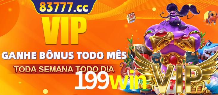 Banner promocional do 199win oferecendo 100% de recompensas adicionais contínuas para quem fizer o login diário (Daily sign-in), com um mascote de coelho.